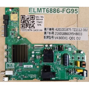 KOGAN KALED43RT9220SVA MAIN BOARD ELMT6886-FG95 21601886G95H8003